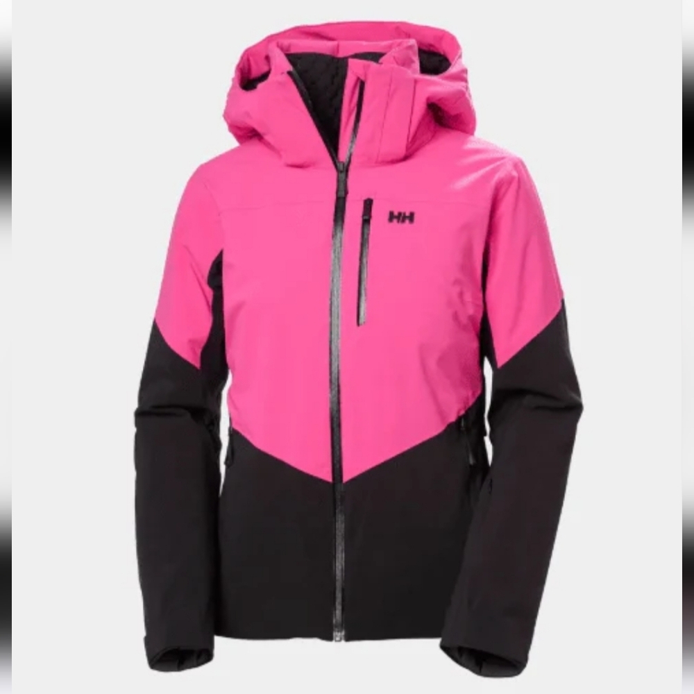 NWT HELLY HANSEN Women's Size MEDIUM HELLY TECH PROFESSIONAL Pink & Black Jacket - Picture 2 of 14